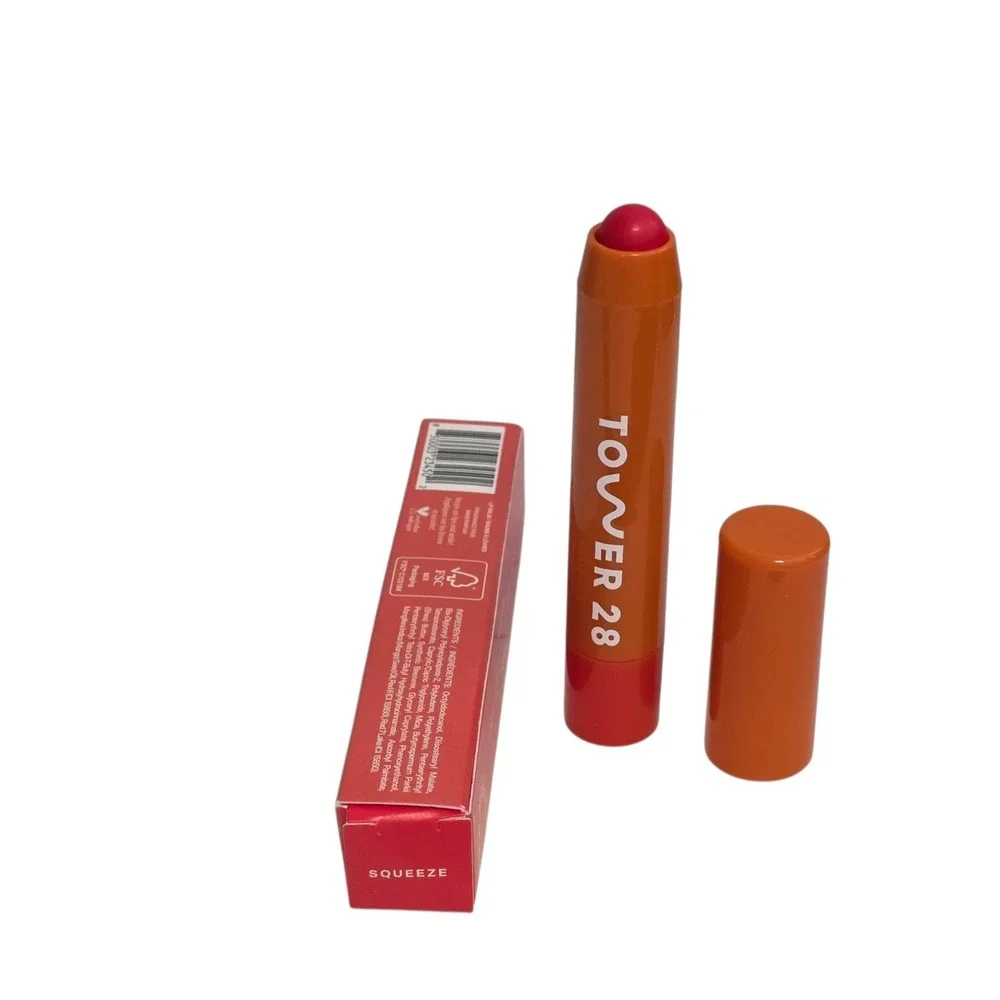 Tower 28 JuiceBalm Tinted Lip Balm Squeeze Pink Coral Glossy 0.09oz New in Box